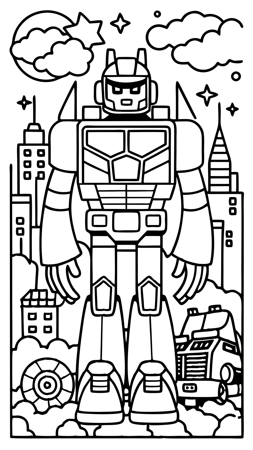 coloring page transformer